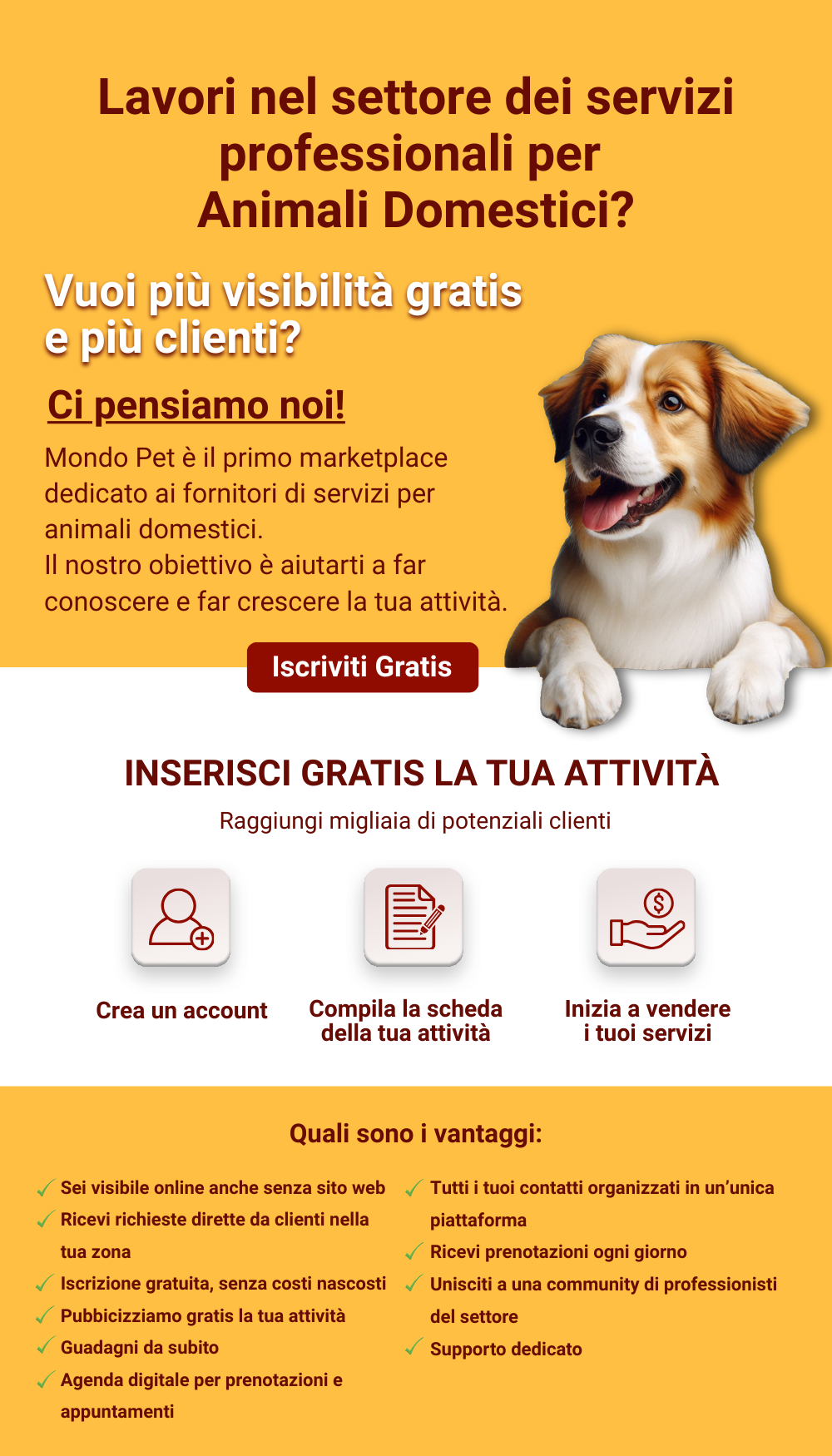Grafica Landing Page Mondo Pet mobile